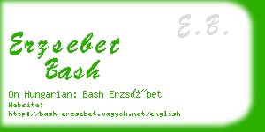 erzsebet bash business card